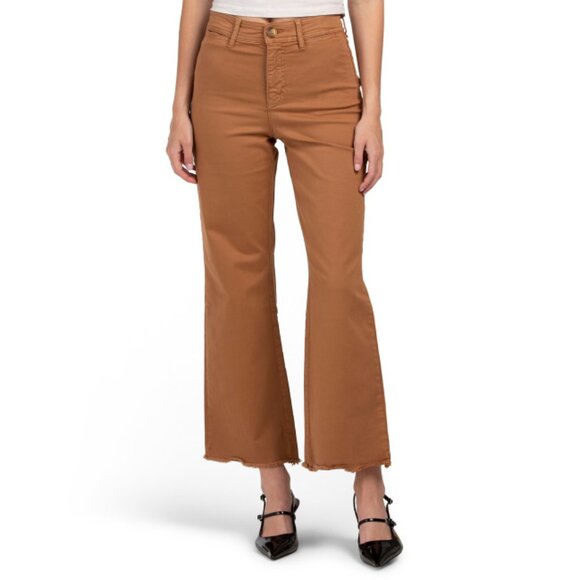 MARINE LAYER tobacco Full Length Raw Cuffs Bridget Pants